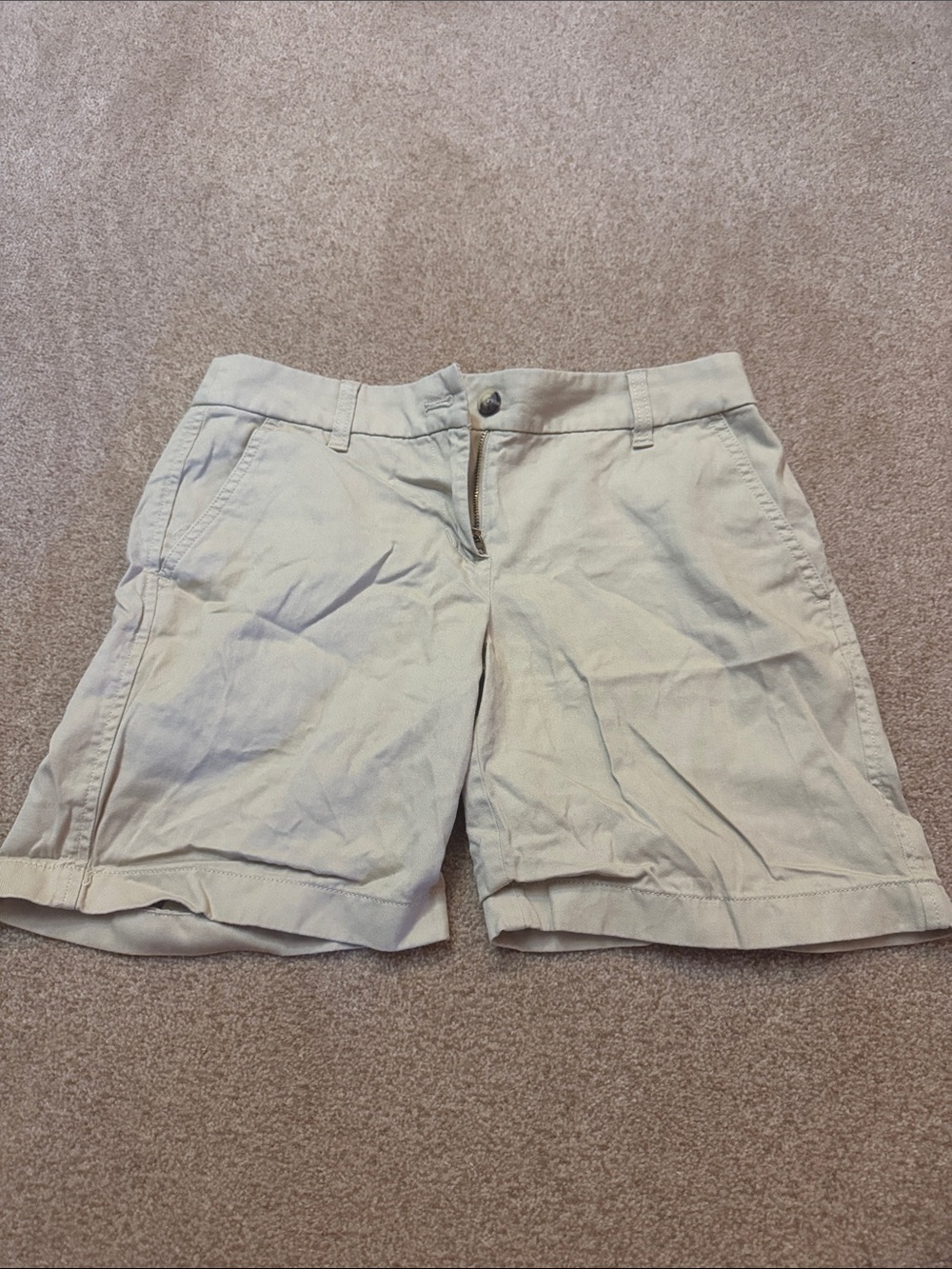 J Crew Classic Women's Beige Cotton Shorts size 2